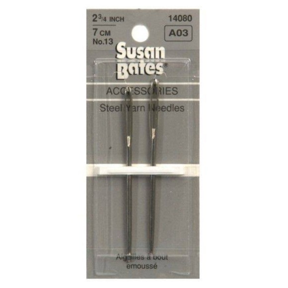 Vintage Other - Susan Bates Steel Yarn Needles - 2¾ Inches